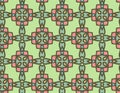 Simple abstract geometric pattern, vector seamless from floral forms Royalty Free Stock Photo