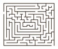 Simple abstract line maze on white background