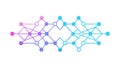 Simple Abstract Neural Network Structure, AI Concept, vector design Generative AI Royalty Free Stock Photo