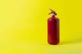 a simple abstract red fire extinguisher isolated, safety problem concept