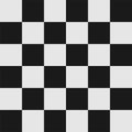 Simple abstract vector background of black and white squares. Chess checkerboard or tile mosaic texture. Checkered racing line