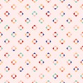 Simple abstract vector geometric seamless pattern with small colorful shapes Royalty Free Stock Photo