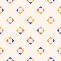 Simple abstract vector geometric seamless pattern with small colorful shapes Royalty Free Stock Photo