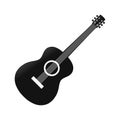 Simple Acoustic Guitar Silhouette Symbol Design Royalty Free Stock Photo