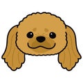 Simple and adorable illustration of Pekingese dog face