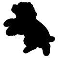 Simple and adorable Old English Sheepdog Silhouette running
