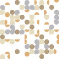 Simple aesthetics Retro shapes abstract geometric mosaic seamless patterns Colorful circles, polka dots, confetti ÃÂ¡alm neutral