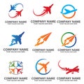 simple airplane free icon vector logo
