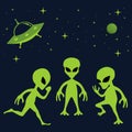 Simple alien illustration vector template Royalty Free Stock Photo