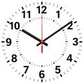 Simple analogue clock showing time Royalty Free Stock Photo