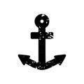 Simple anchor grunge symbol