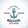 Simple Anchor Retro Logo Template For Any Kind of