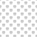 Simple ancient column seamless pattern with various icons and symbols on white background flat vector illustration