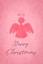 Simple angel pink watercolor digital painting