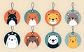 Simple Animal Tags or Labels for Use Royalty Free Stock Photo