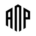 Simple ANP Letter Logo with a Luxurious Impression Royalty Free Stock Photo