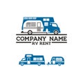 Simple logo for rv rent. Royalty Free Stock Photo