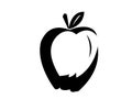 Simple apple vector logo design