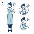 Simple apron woman_smartphone-sigh