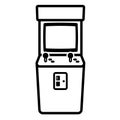 Simple Arcade Cabinet Icon with Retro Feel Royalty Free Stock Photo