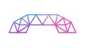 Simple Arched Bridge Icon, Elegant and Minimalist Structure, vector design Generative AI Royalty Free Stock Photo