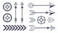 Simple arrow icons, minimalist navigation symbols for UI and design vector design Generative AI