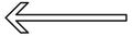 Simple arrow pointinh to the left, icon Royalty Free Stock Photo