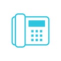 Simple Automatic Answering Machine Icon. Isolated on White. Blue Icon Set Royalty Free Stock Photo