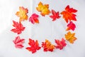 Simple autumn leaves pattern