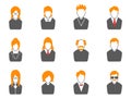 Simple avatar icons,orange series