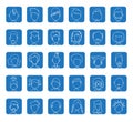 Simple avatar icons set, vector.