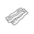 Simple bacon slice icon Royalty Free Stock Photo