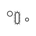 Simple bacteria linear vector icon