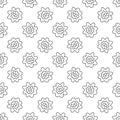 Simple Bacteria vector concept line seamless pattern