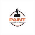 Simple badge round painter logo design