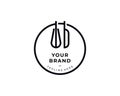 Simple Bakery Logo Design Bake and Cake Pastry Simple Homemade Badge Template