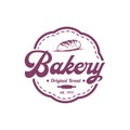 Simple Bakery logo label design illustration , best for bread and cakes shop, food beverages store logo