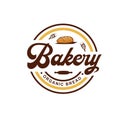 Simple Bakery logo label design illustration , best for bread and cakes shop, food beverages store logo