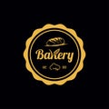 Simple Bakery logo label design illustration , best for bread and cakes shop, food beverages store logo