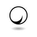 Simple ball earth circle geometric logo vector