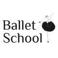 Simple ballet school logo Royalty Free Stock Photo