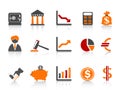 Simple bank icons,color series Royalty Free Stock Photo
