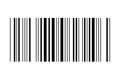 Simple barcode tag template isolated on white background. Bar code sticker mockup. Example of visual data digital Royalty Free Stock Photo