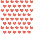 Simple basic heart shape repeat pattern design