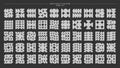 Simple basic shape abstract memphis circle pattern design set Royalty Free Stock Photo