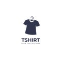 Simple basic tshirt tee logo icon with cloth hanger