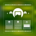 Simple basic website template design with icons