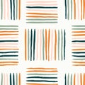 Colorful stripes basket weave abstract vector pattern. Royalty Free Stock Photo