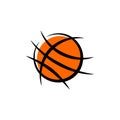 Simple basketball illustration. logo for basketball club