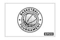 Simple basketball tournament icon, basketball championship logo Royalty Free Stock Photo
